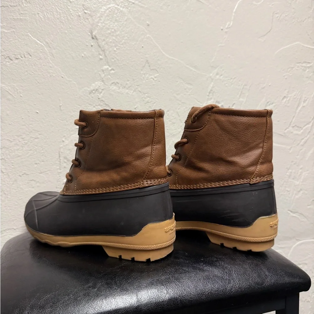 Sperry Men's Tan and Black Weatherproof Boots
